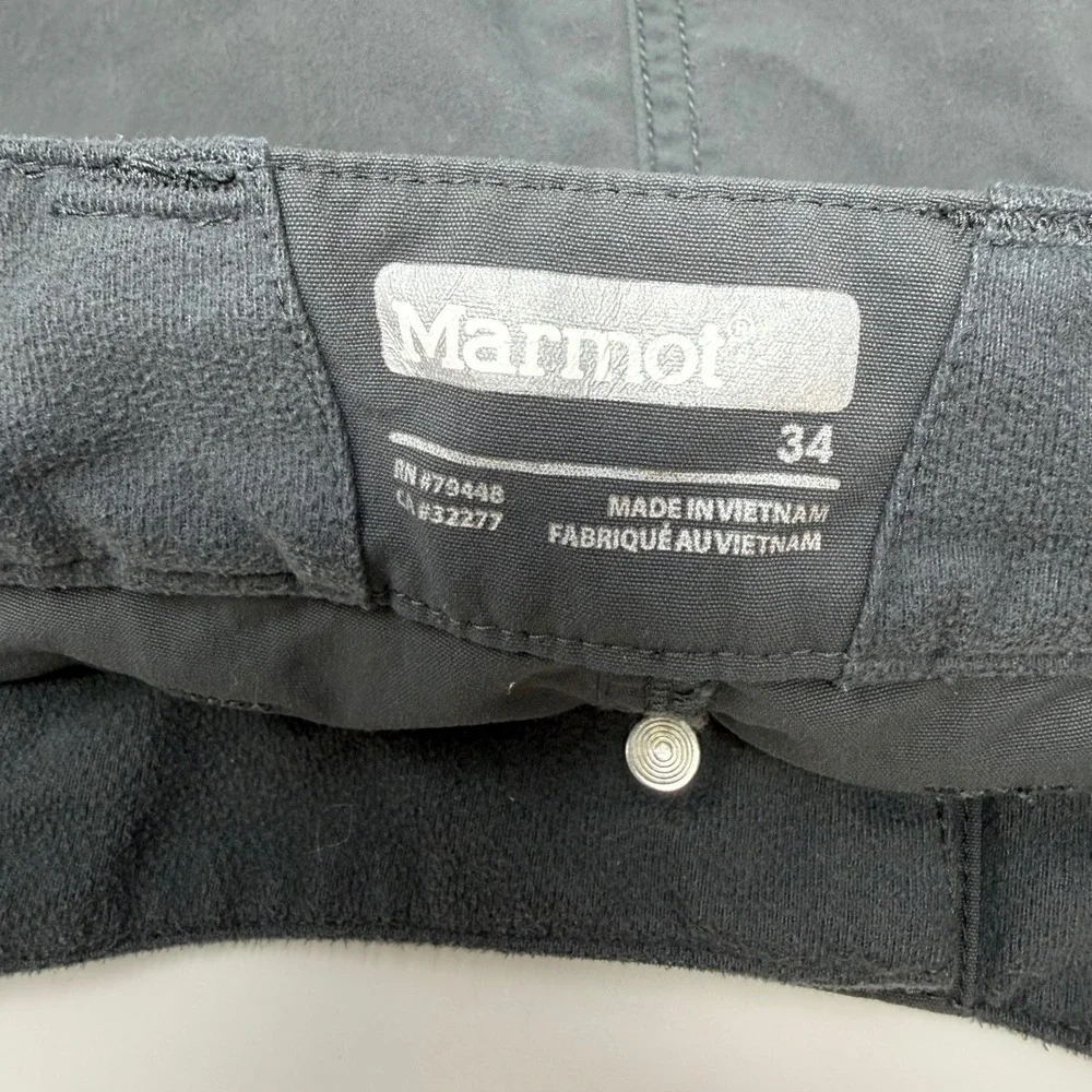 Marmot Mens Hiking Shorts Charcoal Grey Nylon Technical Outdoor Size 34‎